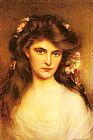 Albert Lynch A Young Beauty with Flowers in her Hair painting